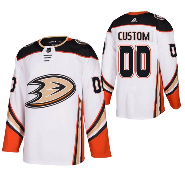 NHL Anaheim Ducks Trikot Benutzerdefinierte Auswärts Weiß Authentic